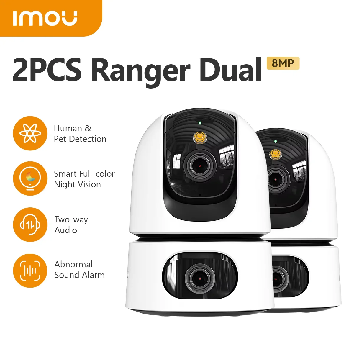 IMOU 2PCS Ranger Dual 6/8MP Wifi IP Security Camera Two Lens Baby Monitor AI Human Pet Detection 1005009041698777