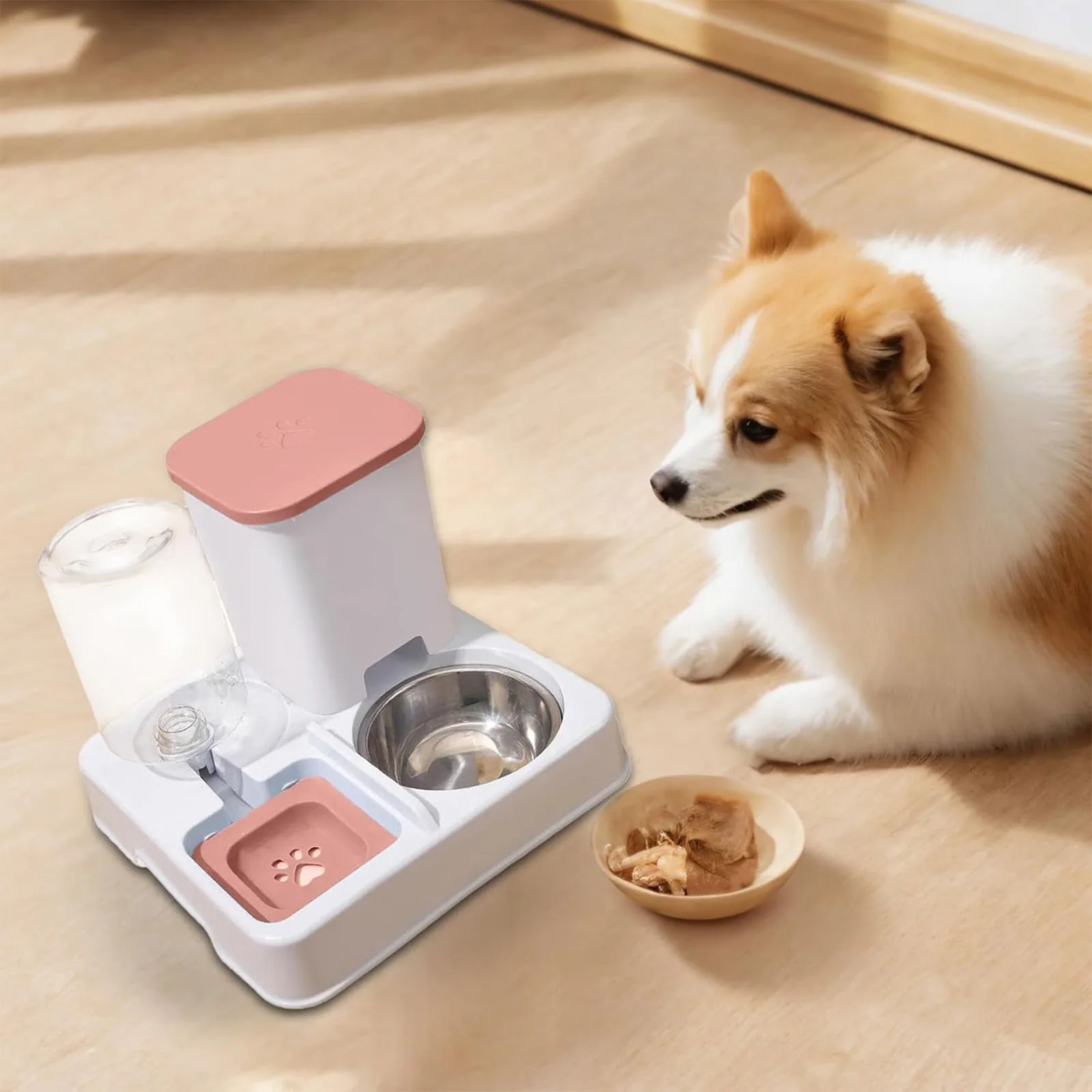 Pet Cat Automatic Feeder Drinking Water Large Capacity Two In One Water Dispenser Dry Wet 1005009043423681