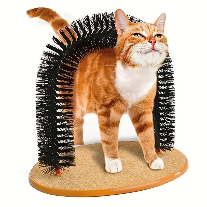 Cat Arch Self Grooming and Massage Toy Hair Brush Cat Scratching Toy for Cats Kittens Interactive 1005009048508331