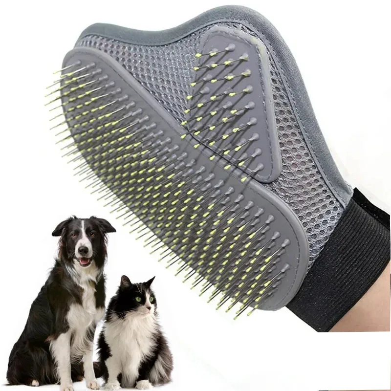 Pet Grooming Glove Hair Removal Gloves Cat Dog Fur Hair Deshedding Gentle Efficient Dog Combs Pet 1005009057220092