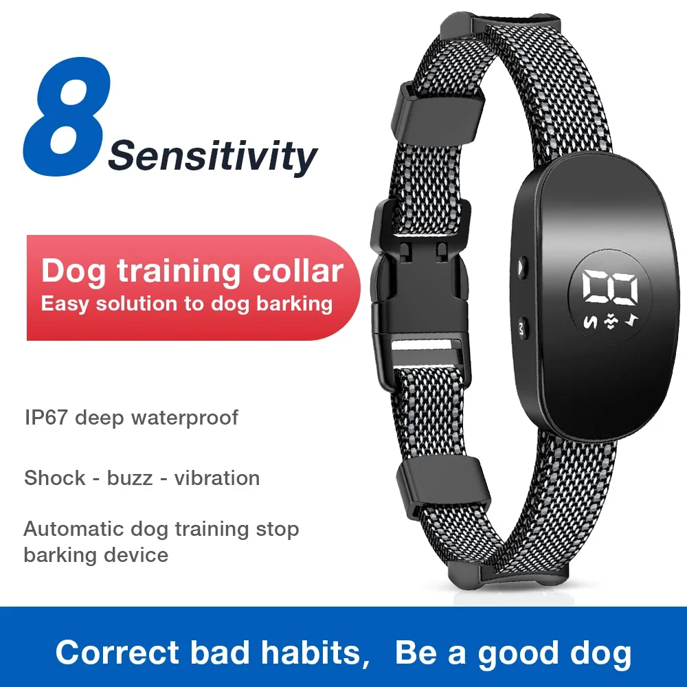 Intelligent Bark Stopper Collar, Barking Controller, Dog Training Collar, Waterproof 1005009066778790