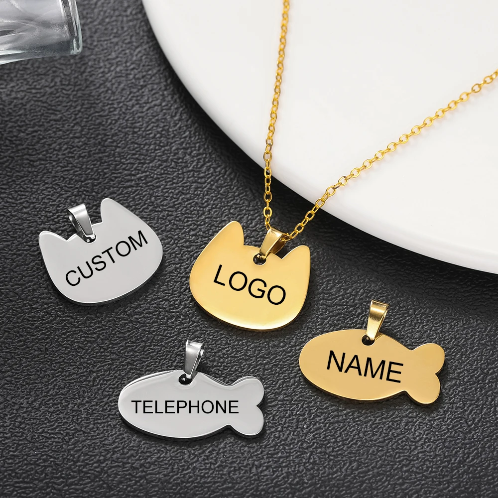 Pet ID Tag Personalized Custom Free Engraved Keychain for Cat Puppy Dog Tag Pendant Keyring Bone 1005009069407789