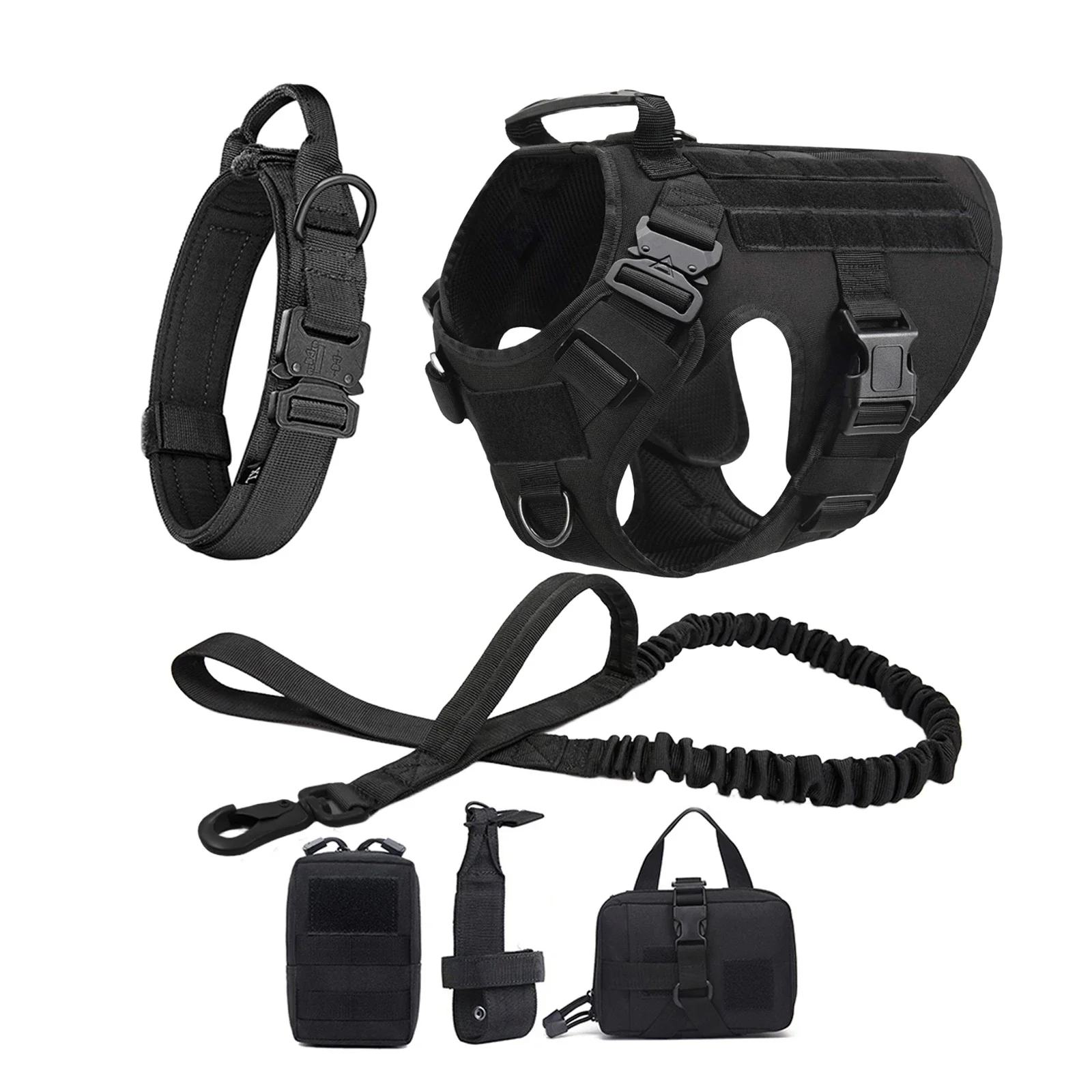 Large Dog Harness Collar Leash Bags Pet German Shepherd Training Walking Vest Dog Harnesses For 1005009069643971