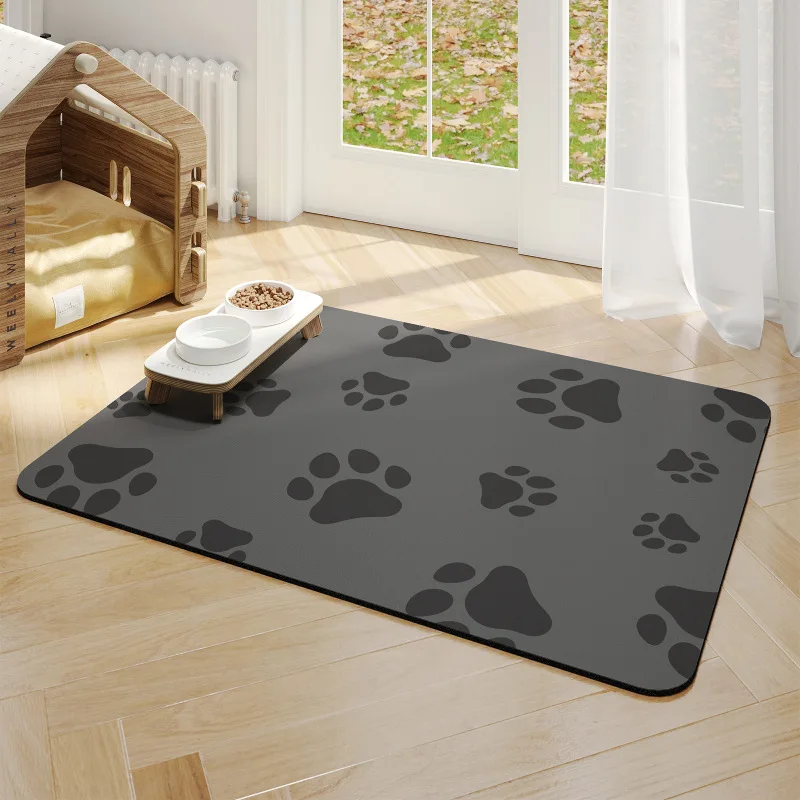 Pet Feeding Floor Mat, Water-Absorbing, Cooling and Anti-Slip Mat, Cat Mat and Dog 1005009069861011