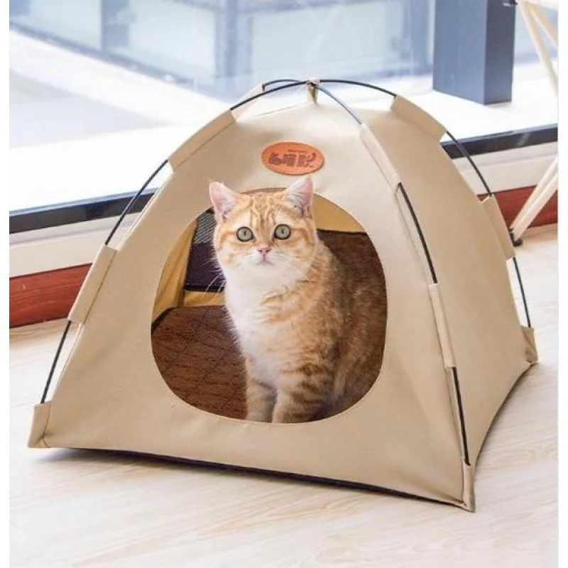 Foldable Pet Tent with Removable Mat, 4-Season Waterproof Outdoor Cat&dog House 1005009076626138