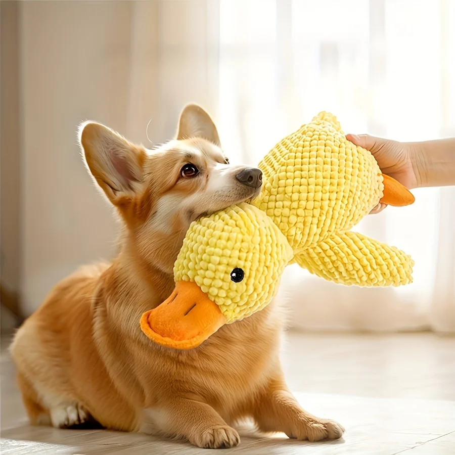Plush Squeaky Duck Dog Toy-Bite-Resistant 1005009079777515