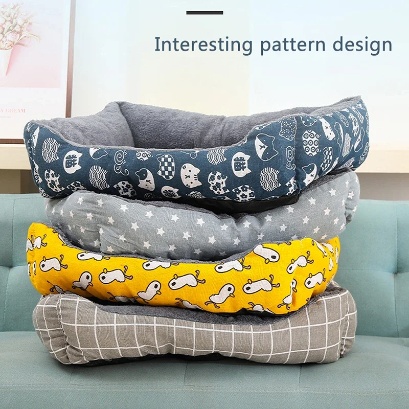 Large Dog Bed Warm Bed for Cats Sofa Dog House Thicken Cat Mat Breathable Basket for Dog Supplies 1005009087378340