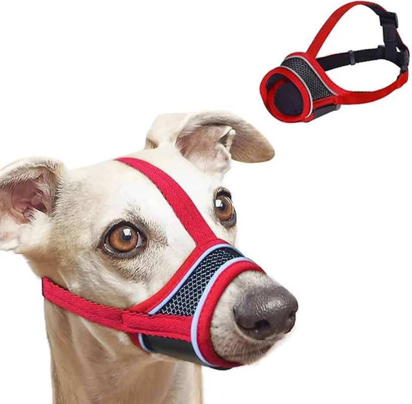 Dog Muzzle Breathable Drinkable Mesh Muzzle Anti Biting Barking Chewing Grooming Muzzle with 1005009094981867