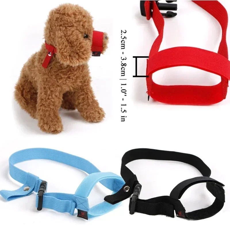 Dog Muzzle Anti-Bite Stop Barking Adjusting Straps Mask for Small Dogs Soft Nylon Breathable Mouth 1005009095401370