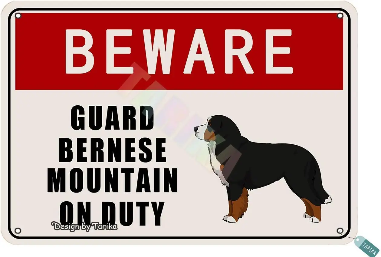 Beware Guard Bernese Mountain Dog on Duty for Home, Gate, Outdoor, Restaurants, Club, House, Room 1005009116345409