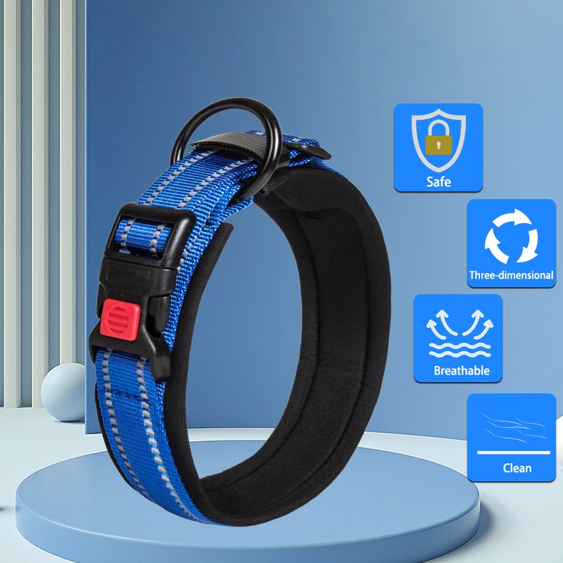 Reflective Dog Collars for Small Big Dogs Training Adjustable Necklace Collar Para Perro Dog (3M) 1005009117197300