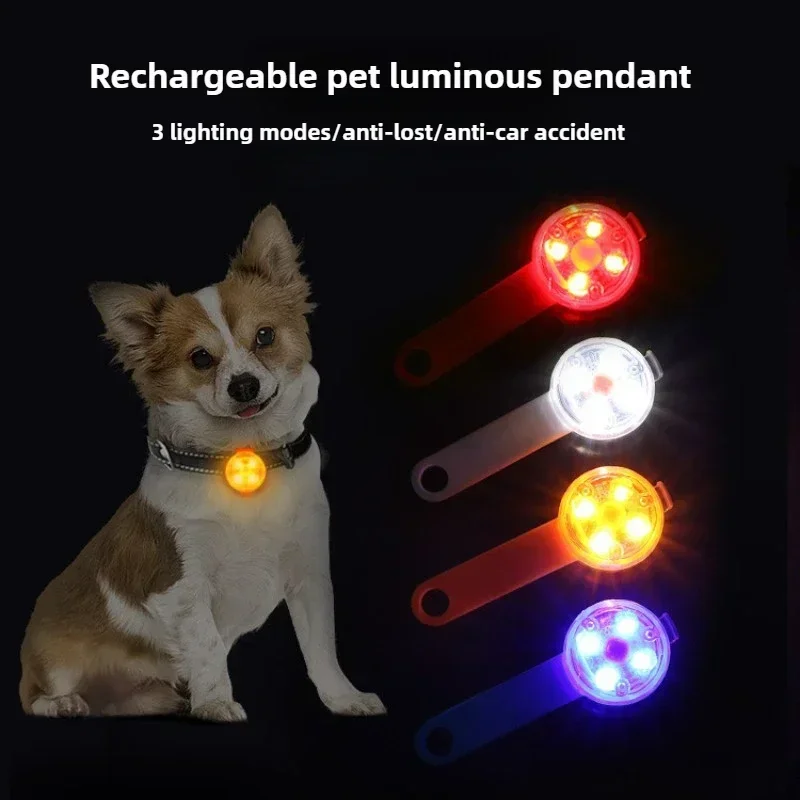 LED Pet Dog Cat Collar Pendant Night Safety Luminous Light IPX7 Waterproof Flashing Harness with 1005009128412231
