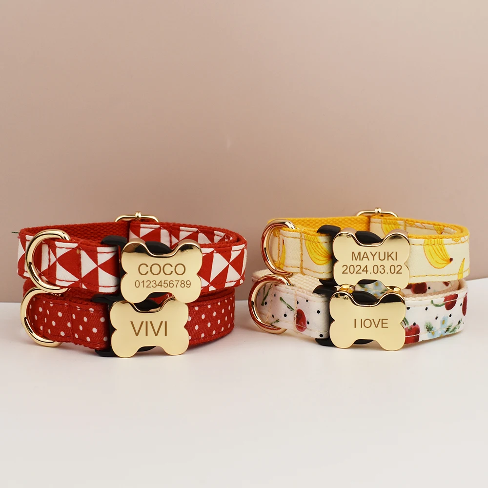 Premium Custom Engraved Dog Collar for Small Medium Large Dogs Pet Supplies with Nameplate 1005009137906197