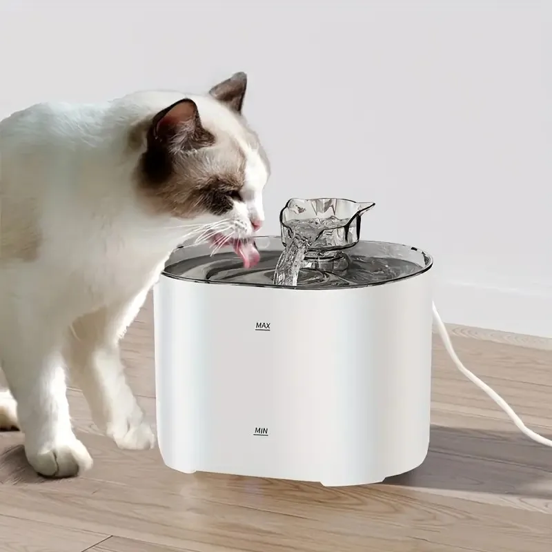 Cat Water Fountain 2.2L/74oz Cat Fountains Ultra Quiet Pet Fountains with Cat-Shaped Spout 1005009145666624