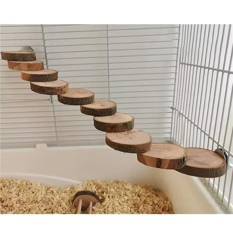 Hamster Wooden Ladder Toy for Cage 6/10 Steps Wood Climbing Blocks Chew Pig Rat Hedgehog Small Pet 1005009148180871