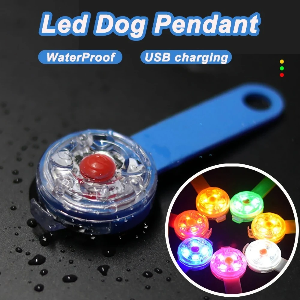 LED Pet Dog Cat Collar Pendant Night Safety Cat Luminous Light IPX7 Waterproof Flashing Harness 1005009159357532