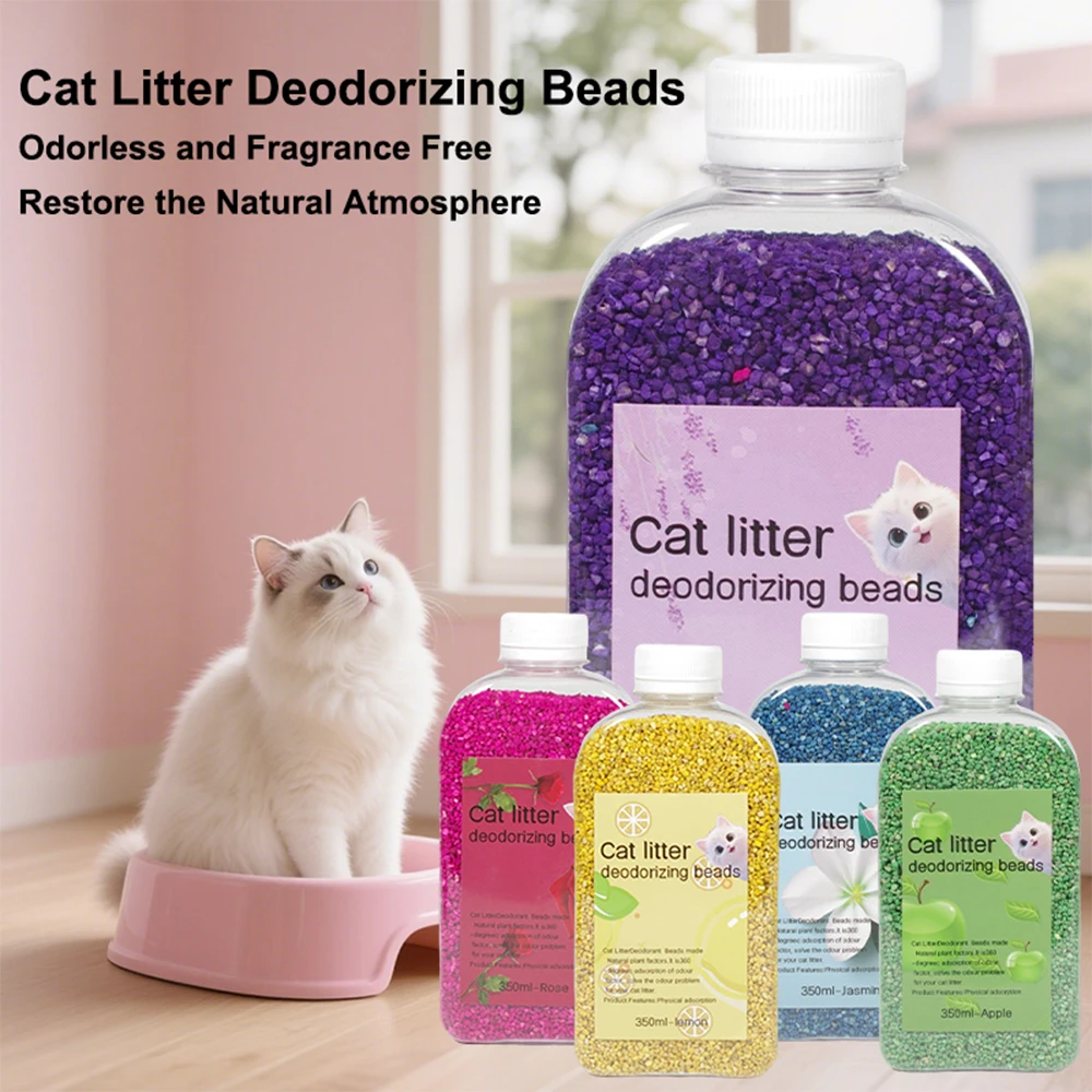 Cat Litter Deodorizer Beads, Eliminate Bad Smell, Safe for Cats & Kittens, Sprinkle & Go!, Non-Toxic 1005009161709671
