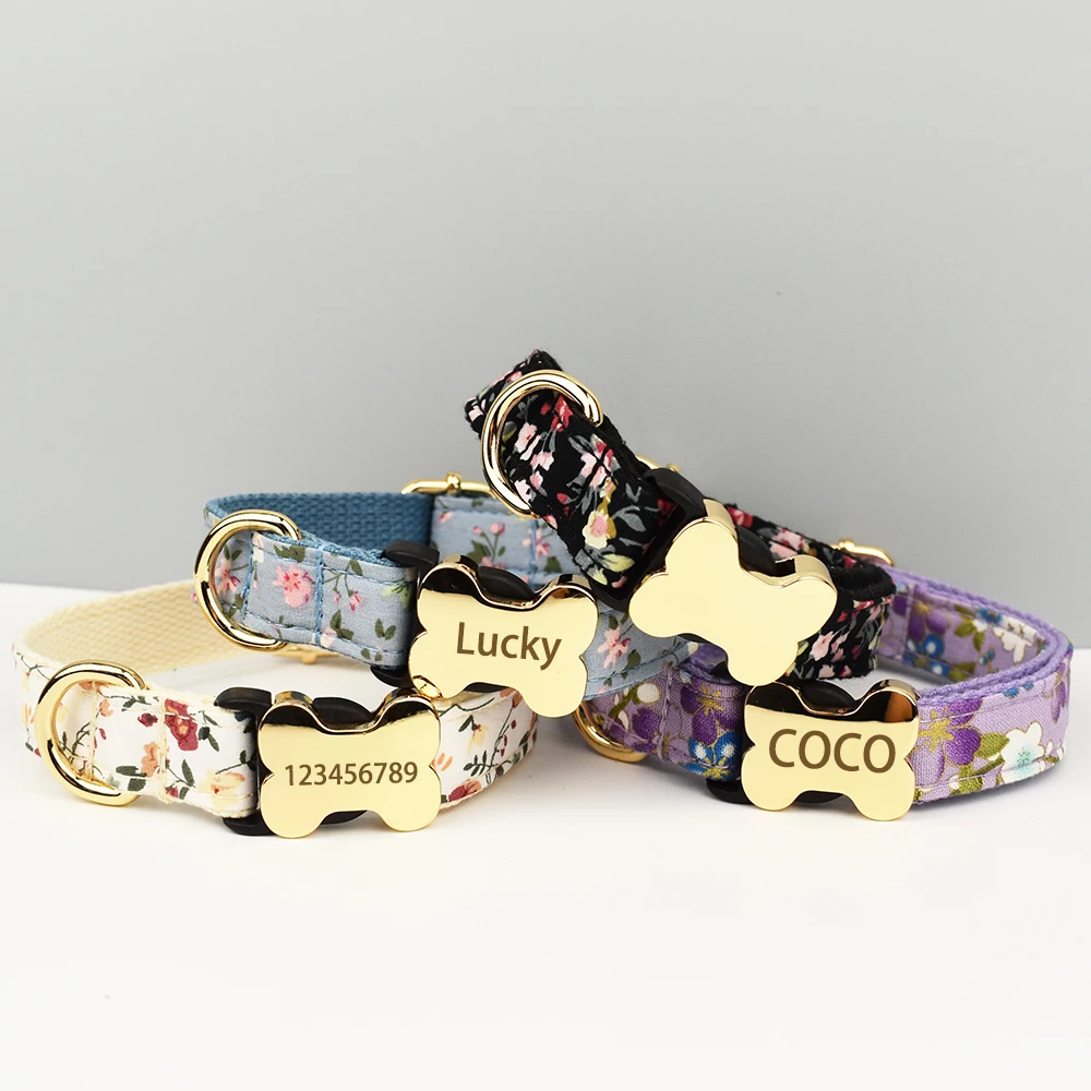 Medium to Large Dog Collar Free Engraving Pet Necklace Dog Accessories Comfortable Wearable ID Tag 1005009176427586