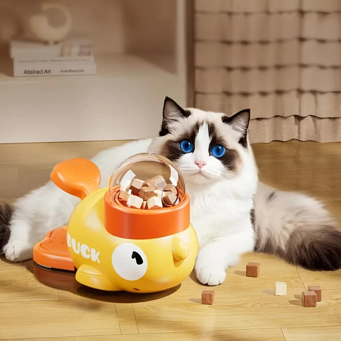 Dog Food Feeder Cartoon Duck Design Pet Snack Puzzle Feeder Anti-Slip Puppy Automatic Dog Cat Food 1005009177946926