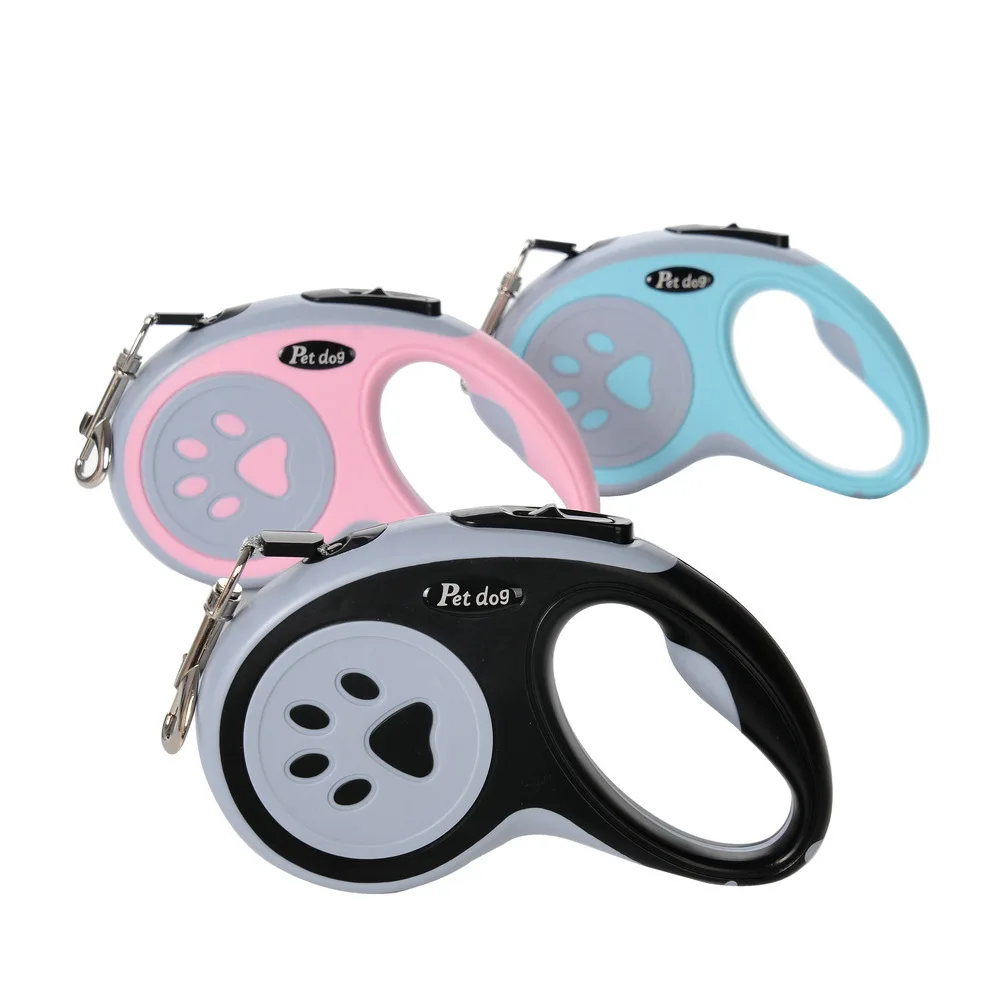 Automatic Retractable Pet Leash with Bone and Paw Print Design, Retractable Dog Leash 1005009178622442