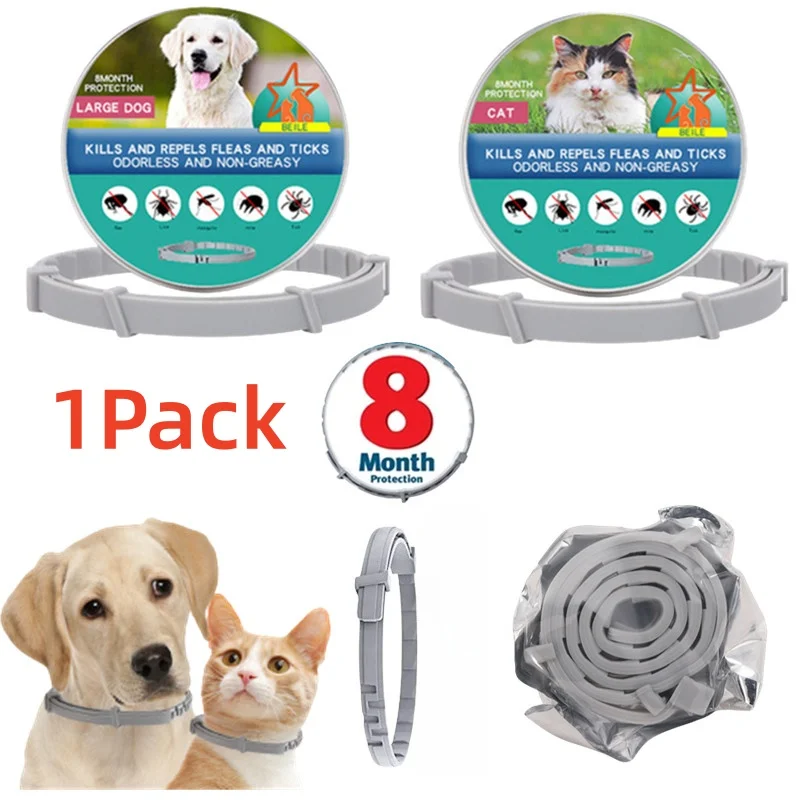 VIP Dog Cats Anti Flea And Ticks Pet Collar 8Month Protection Retractable Pet Collars For Puppy Cat 1005009185704823