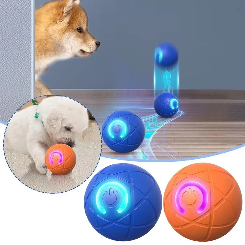 Dog Toy Ball Interactive Rolling Ball Auto Moving Dog Toy Two Modes Rechargeable Automatic Ball Pet 1005009186722059