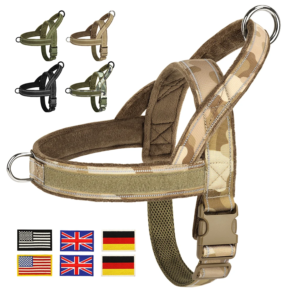 Tactical Military Dog Harness Reflective Dog Training Harnesses Padded Pet Tactical Vest for Medium 1005009194820664