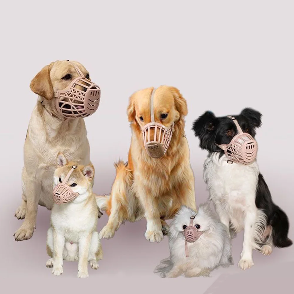 Outdoor Anti-Eating Dog Muzzle for Medium Large Dogs Adjustable Pet Mask Golden Resistant Labrador 1005009194834906