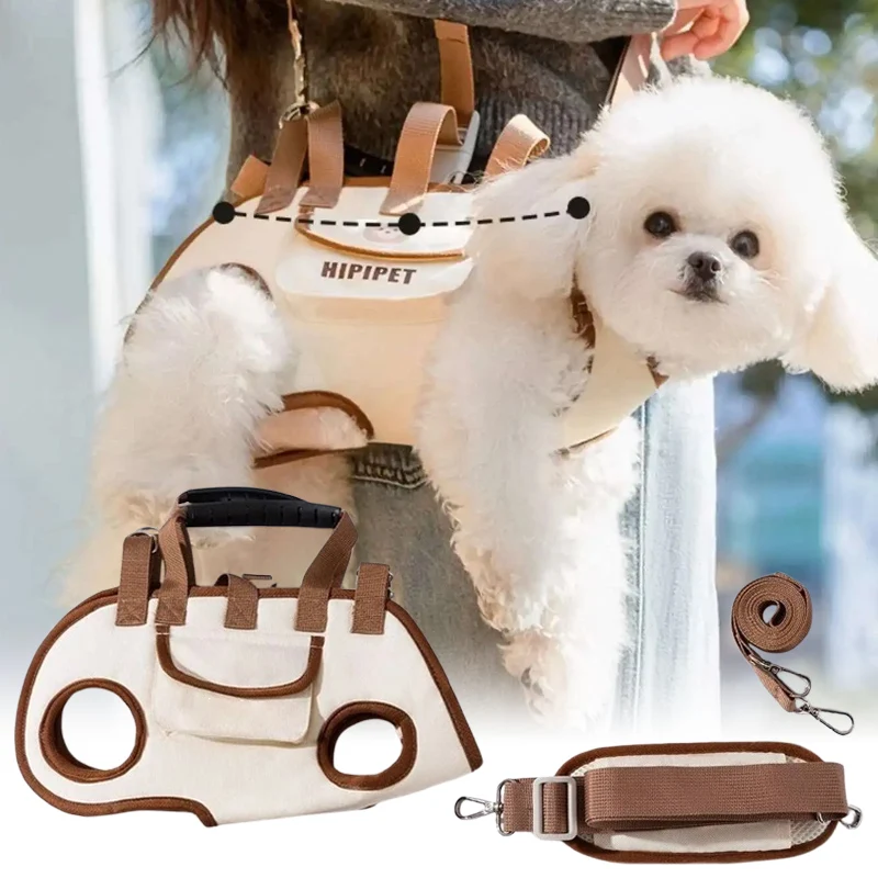 Small Dog Carrier Sling Backpack with Leash Attachment Breathable Pet Lift Harness for Cats 1005009195255781