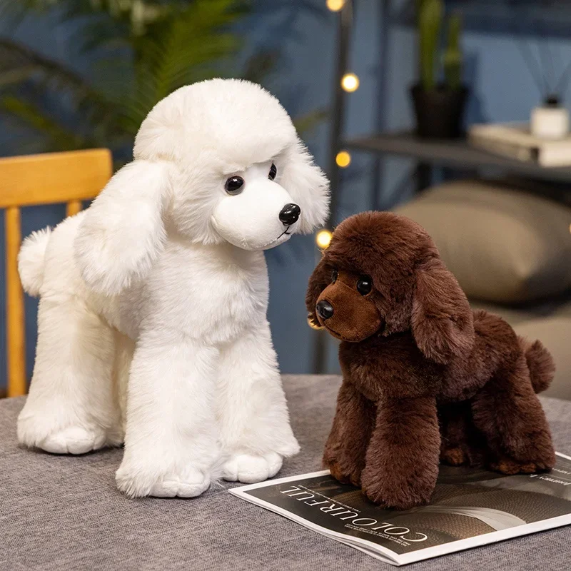 Realistic Poodle Plush Toys Cute Soft Standing Long Legs Poodle Puppy Doll Pretty Home Decor 1005009204116089