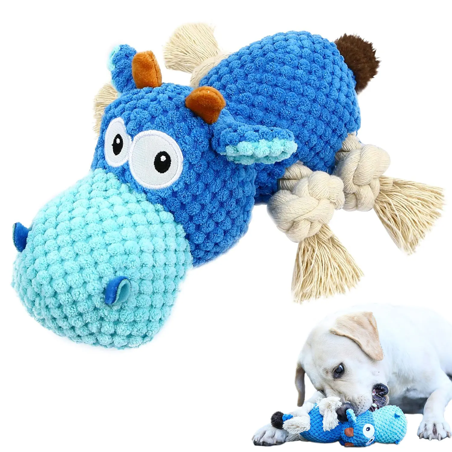 1pc Dog Plush Toy for Chewers, Dog Squeaky Toys 1005009222118181