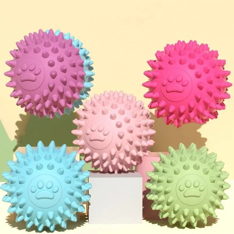 Pet Dog Toy Ball Solid Bite-Resistant Chewing Indestructible Bouncing Ball Dog Rubber Training 1005009226183211
