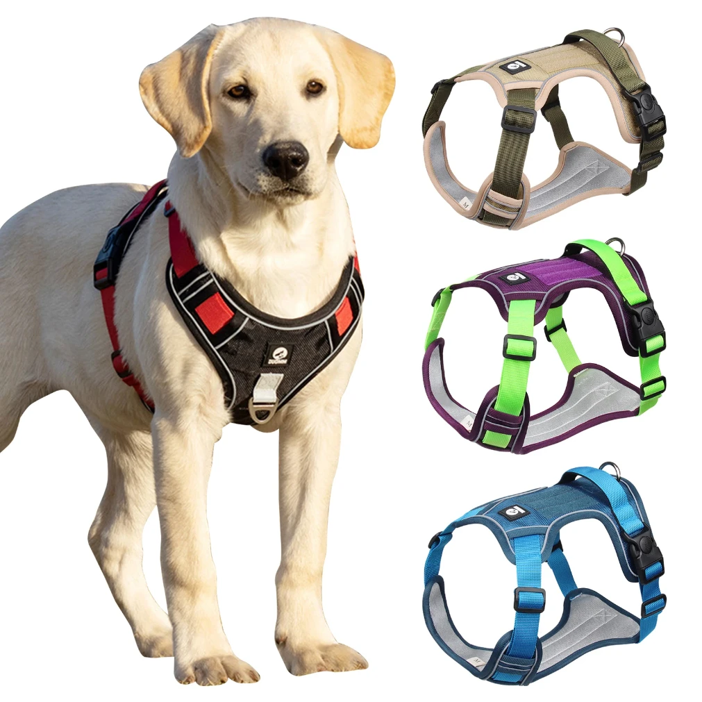 Dog Harness Reflective Midium Large Dogs Tactical Vest Big 1680D Waterproof Oxford Cloth Harnesses 1005009226722008