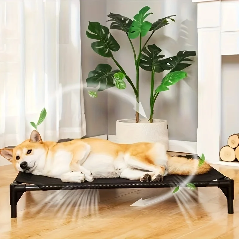Cooling Elevated Dog Bed, Raised for Dogs, Cat, Outdoor With Guardrail, Breathable Mesh 1005009232644765