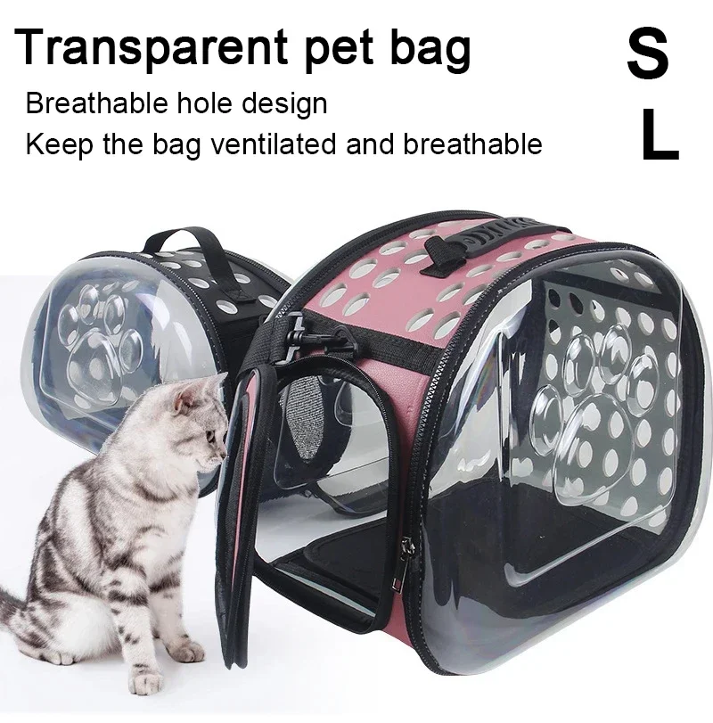 Cat Carrier Bag Outdoor Pet Shoulder Bag Pet Dogs Cats Portable Breathable Collapsible Travel Cat 1005009237095402