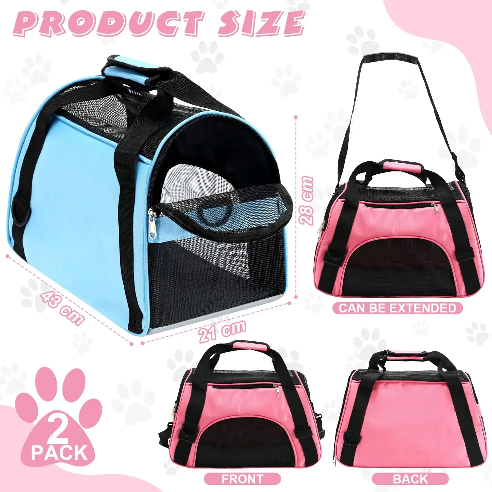 Cat Bags Portable Dog Carrier Bag Mesh Breathable Carrier Bags for Small Dogs Foldable Cats Handbag 1005009237604214