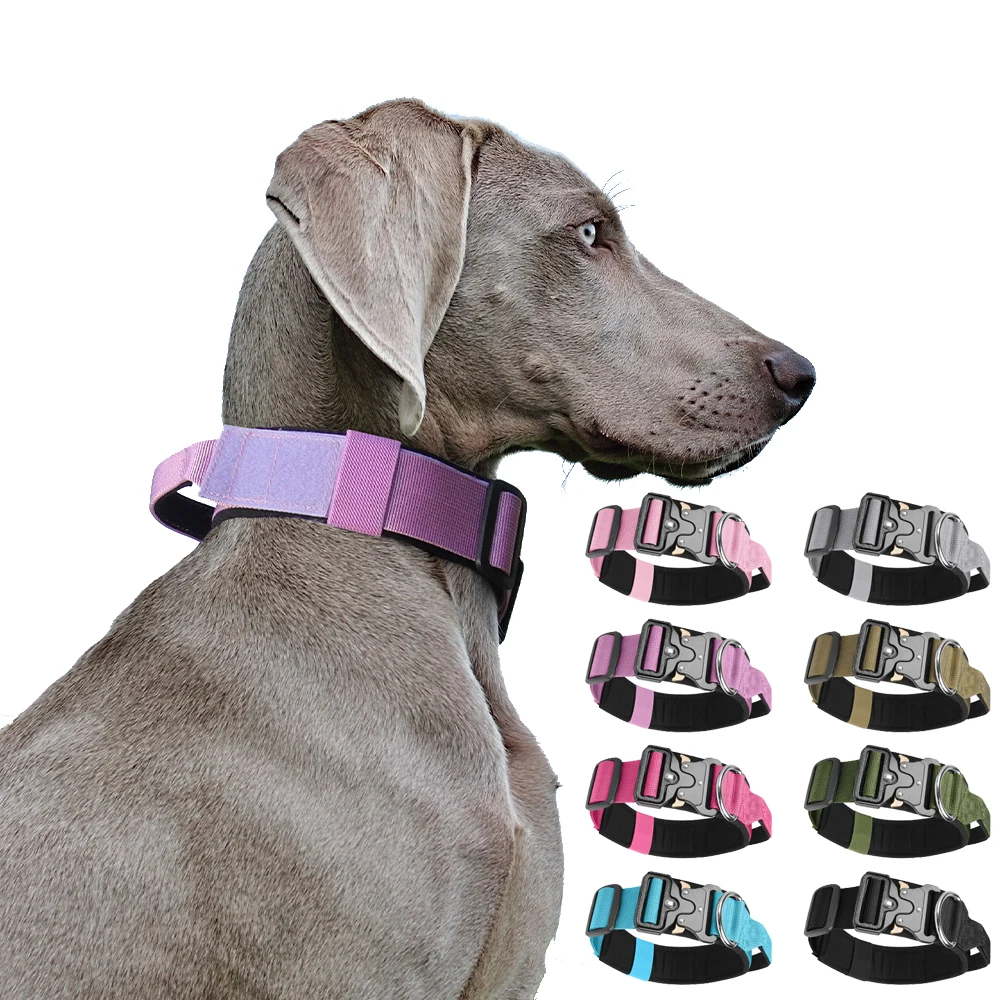 Tactical Dog Collar for Medium to Large Dogs 8 Colors Pet Collar Durable Comfortable Harness for 1005009241084727