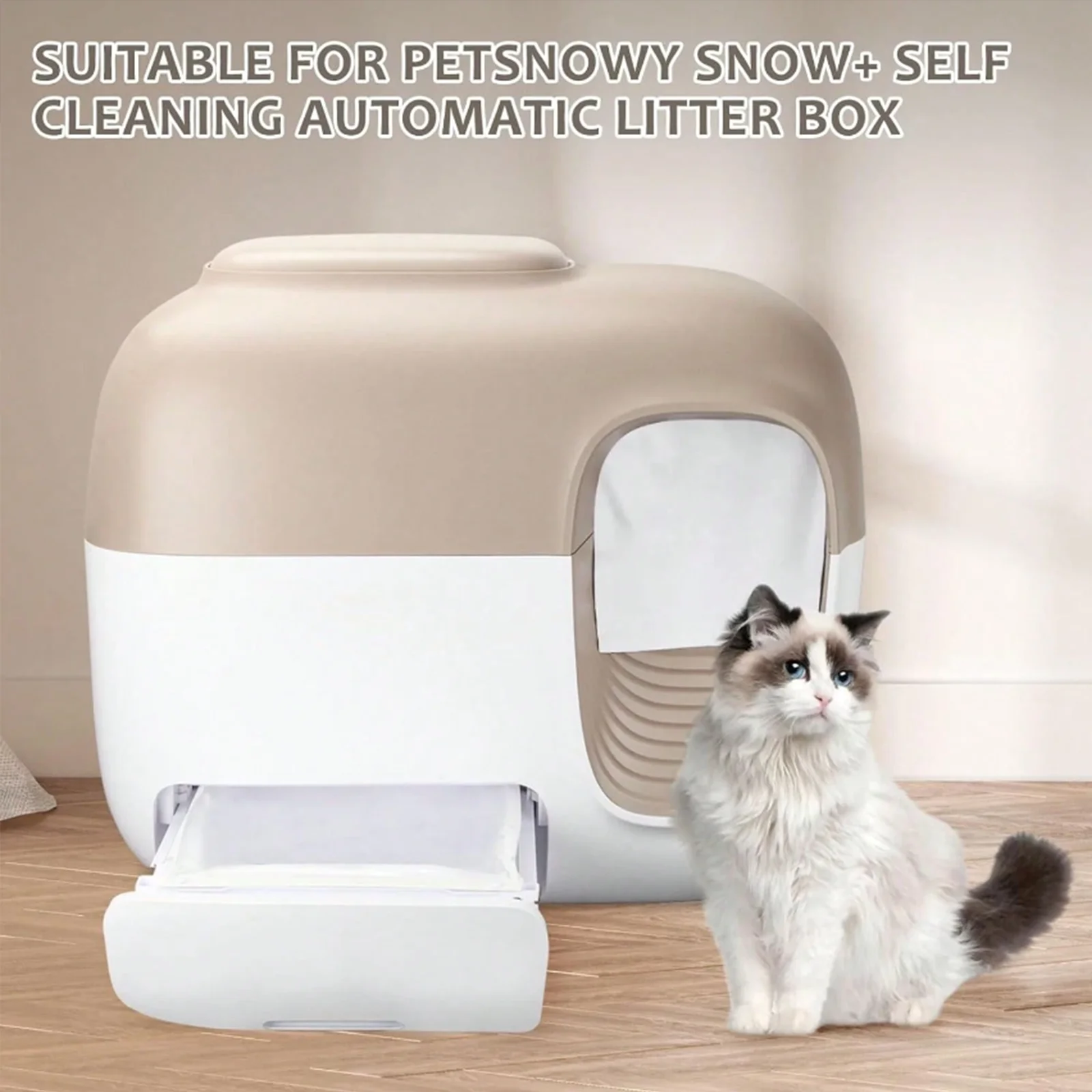60 Pcs Cat Litter Bags for PetSnowy Snow Cat Litter Box, Self-Sealing Waste Drawer Liner Bags 1005009248998997