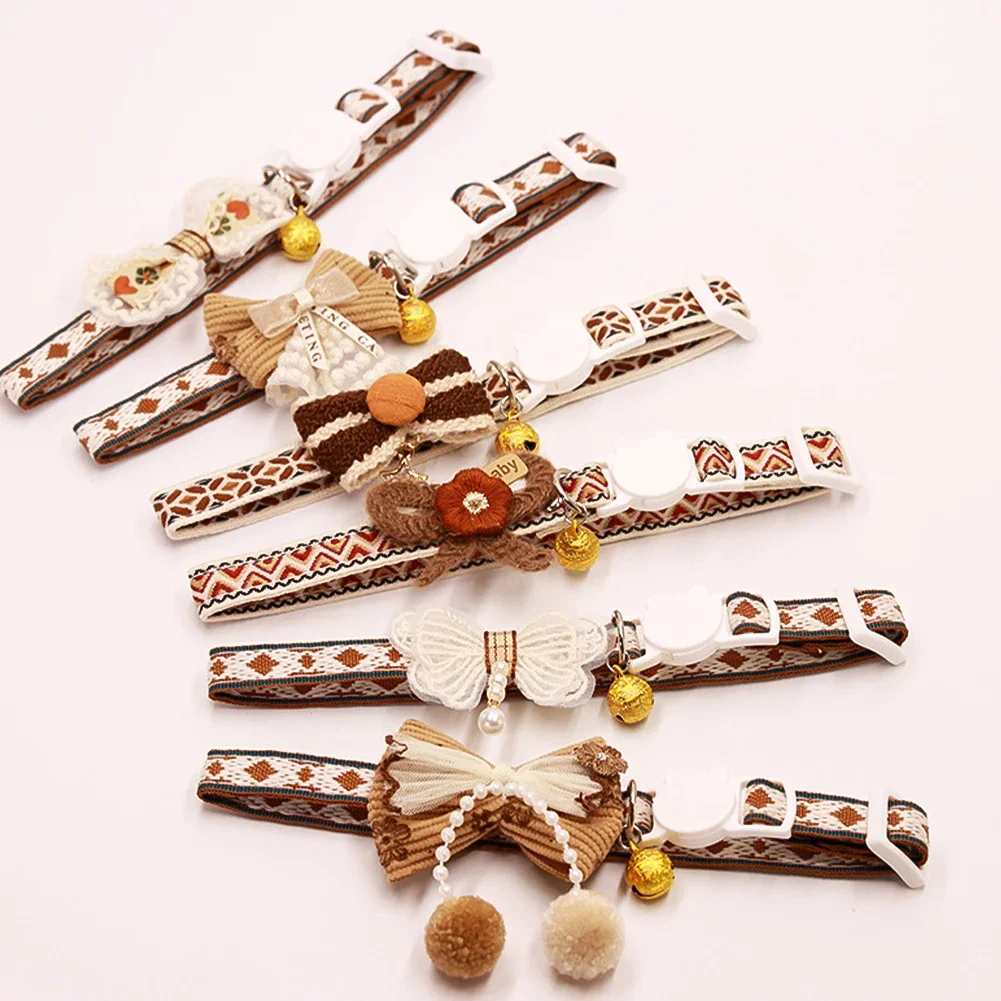 Pet Collar Adjustable Colorful Lace Flower Cat Collar Puppy Accessory Necklace Pet Collar Kitten 1005009251582217