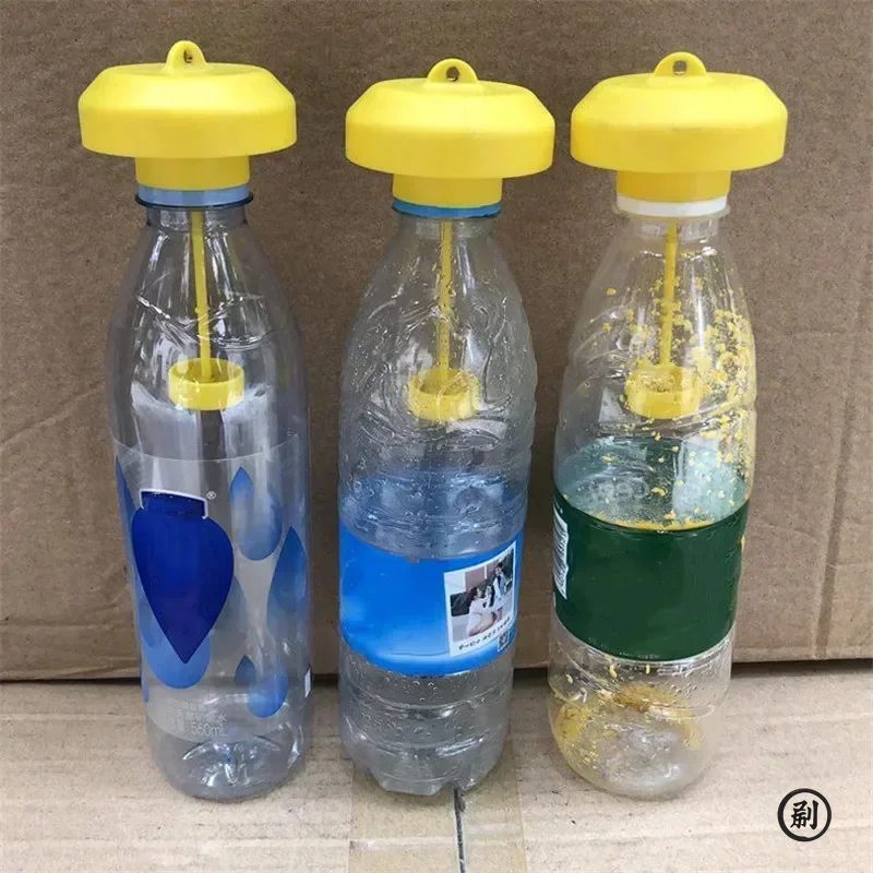 2PCS Fruit Killer Plastic Yellow Drosophila Trap Fly Catcher Pest Insect Control For Home Farm 1005009252823007