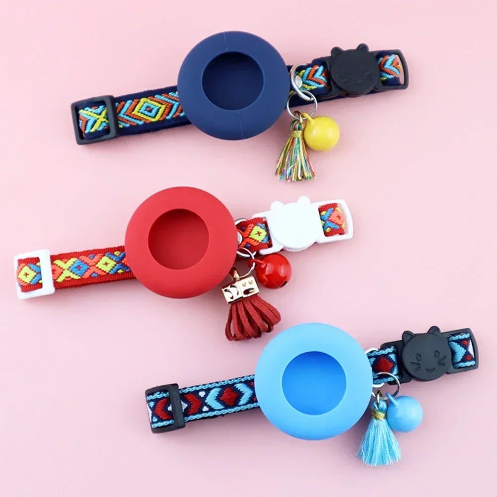 Anti-Lost Cat Collar for Airtag GPS Tracker Protective Case with Bell Cats Necklace Kitten 1005009259208142