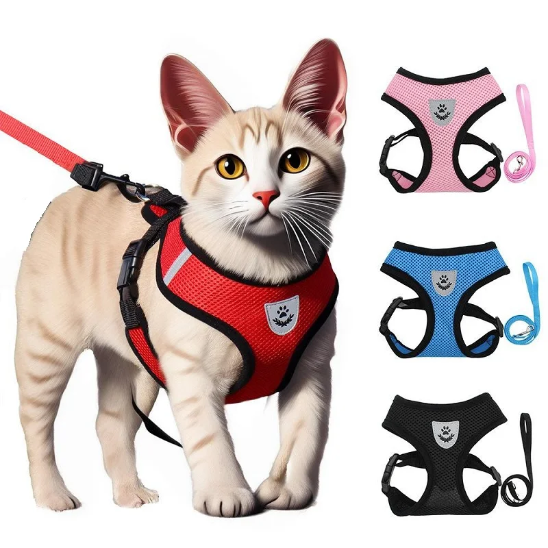Cat Leash and Harness Cat Tent Kitten Harness Strap for Cats Neck Belt Anti Escape Pets Vest 1005009259654346