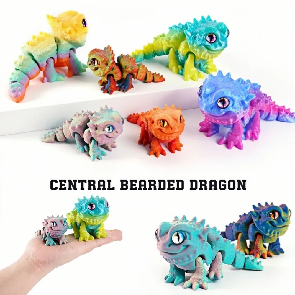 3D Printing Bearded Dragon Figures Multi-Joint Movable Simulation Eyes for Home Accessories Kid 1005009263732503