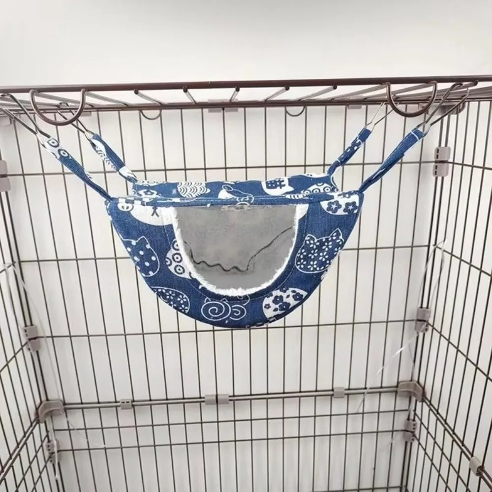 Hanging Ferret Hammock Cage Printed with Hooks Ferret Warm Bed Hamster Bed for Guinea Pig 1005009267908770