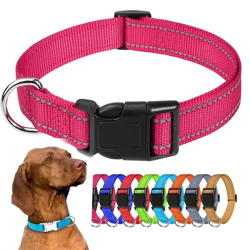Reflective Dog Collar Strap with Adjustable Safety Nylon Pet Traction Rope Suitable for Small 1005009273877546