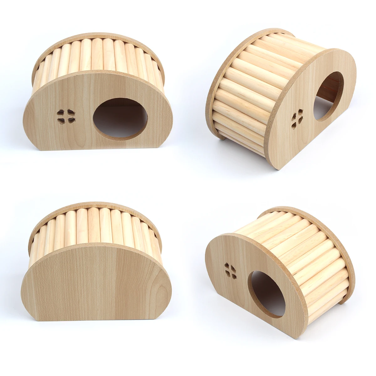 Small Pet Hamster Wooden House Sports Toys Fence Stairs Ladder Arch Bridge Nest Decoration Golden 1005009276432005