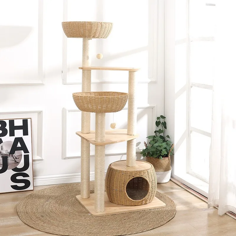 Cat Scratching Post Large Four Seasons Universal Luxury Cat Scratcher Integrated Sisal Platform 1005009277590549