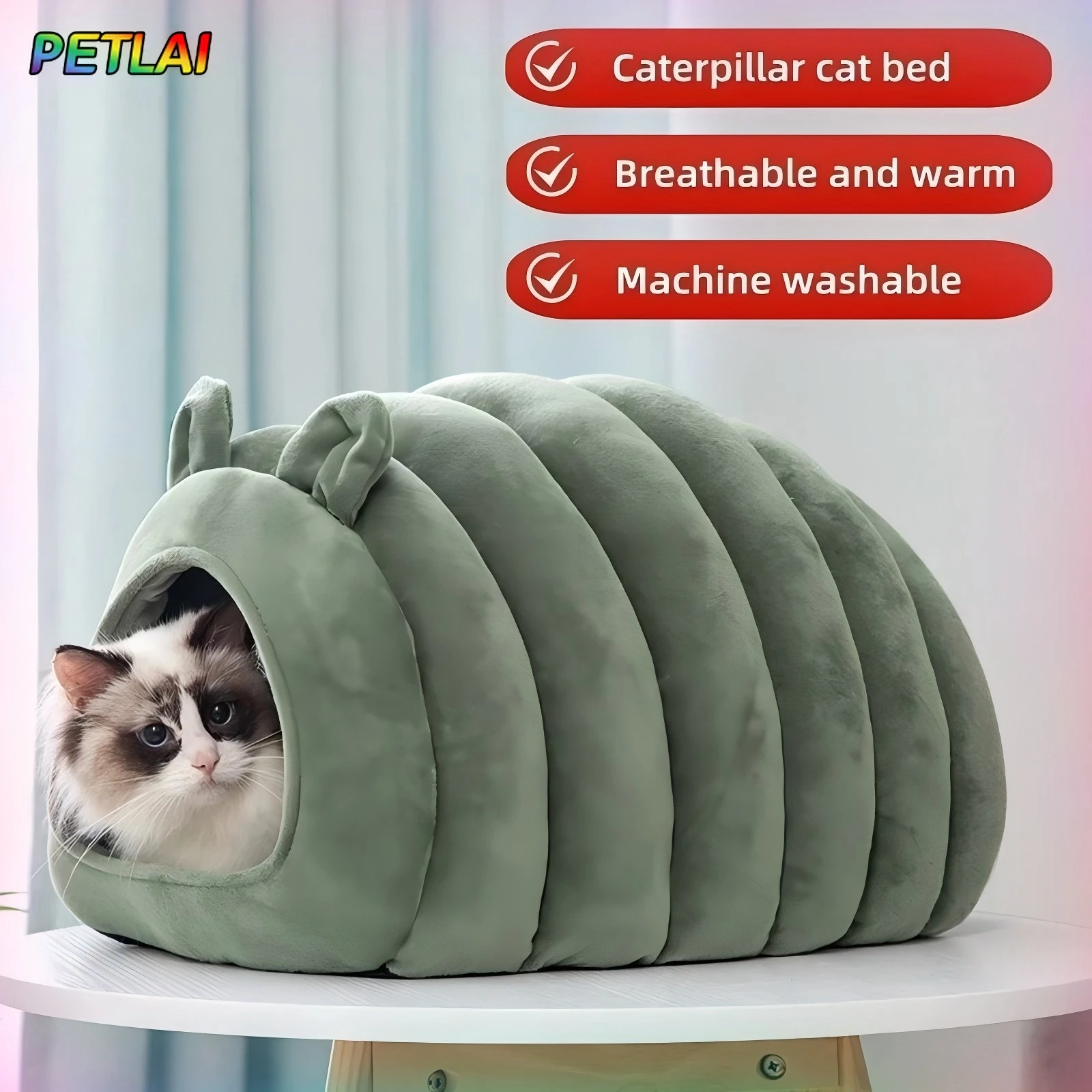 Cat Nest Bed Mat for Winter and Autumn Cozy Sleep House with Warm, Safe 1005009282495030