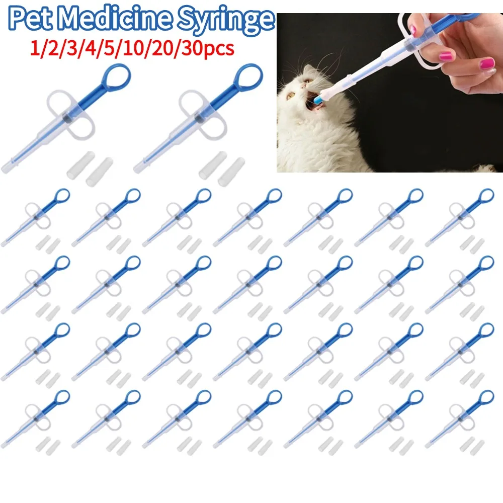 Pet Medicine Syringe Tablet Pill Gun Piller Push Dispenser Medicine Water Milk Syringe Dog Cat 1005009286406301