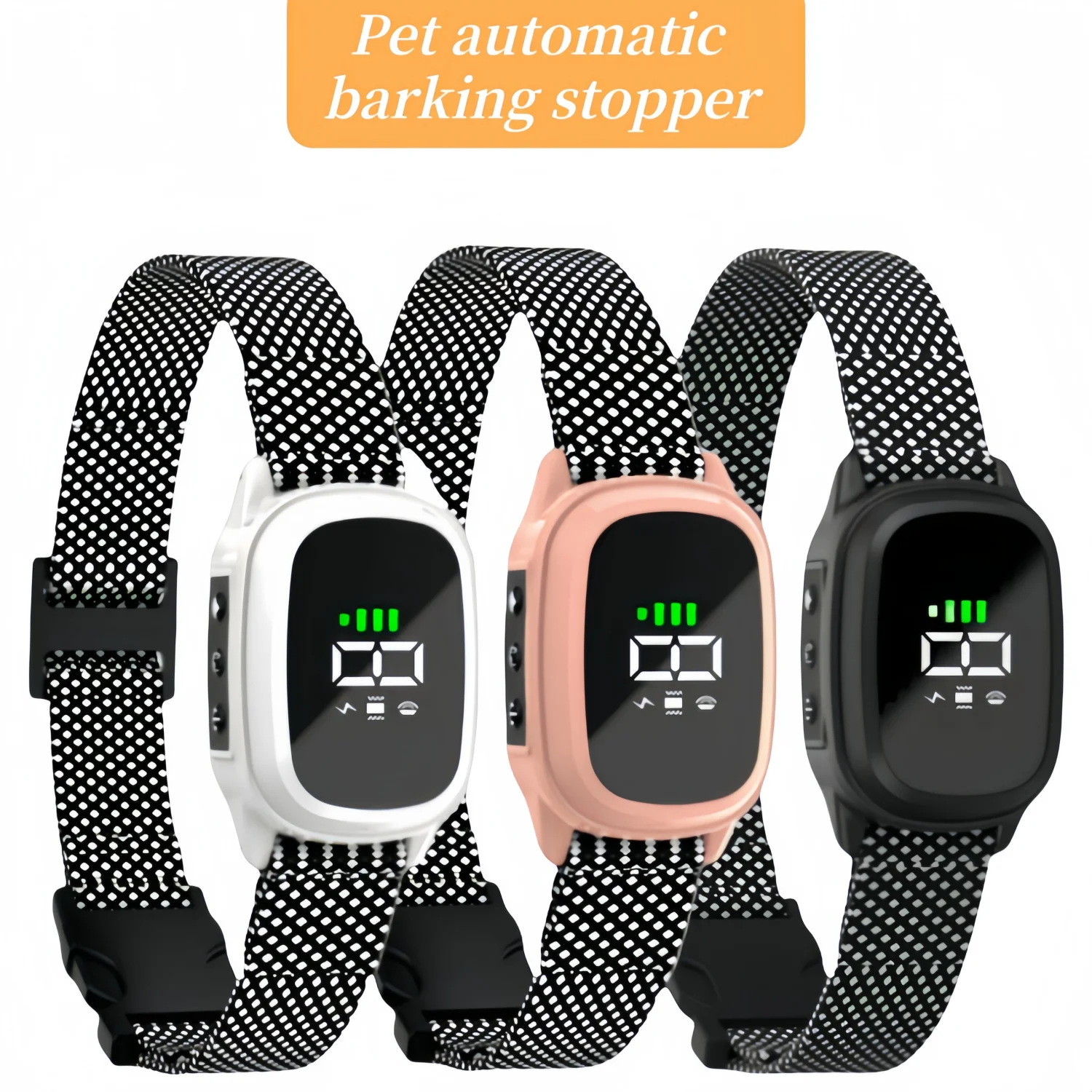 Pet Dog Anti Barking Device Waterproof Ultrasonic Stop Barking Vibration Anti Bark Collar Dogs 1005009288390708